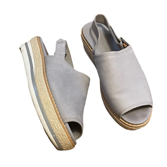 Timberland Grey Espadrille Wedge Sandal 8 - Picture 2 of 11